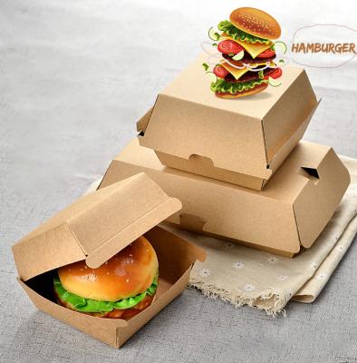 China Package China Factory Manufacturer Custom Print Food Grade Sandwich Hamburger Paper Hamburger Packaging Box for sale