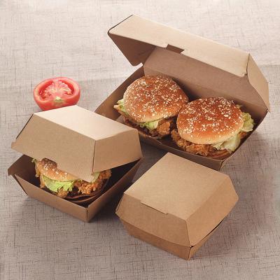 China Package Hot Selling Fast Food Paper Box Disposable Hot Dog Hamburger Sandwich Takeout Packing Box for sale