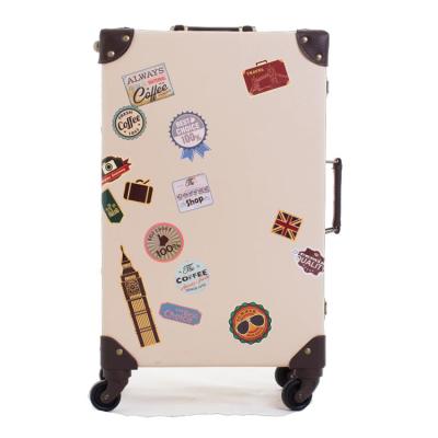 China Combination Lock DIDEA Combination Lock Bag Travel Luggage Trolley Embroidery ABS PC Vintage Cute Bronze Luggage Sets For Woman for sale