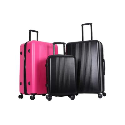 China High Quality 100% Plastic Moving Spinner 8 Wheel PC Suitcase Luggage Set 18/28 for sale