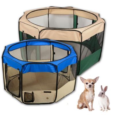 China Breathable Portable Collapsible Playpen and Puppy Playpen Pet Tent with Carry Cover Travel Collapsible Bowl for sale