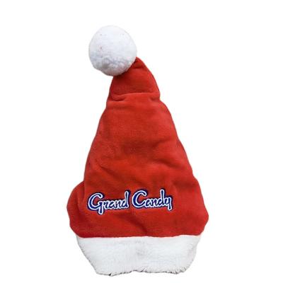 China Cosmetic Sublimation Masks Christmas Santa Canvas Drawstring Bag for sale