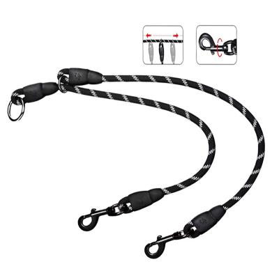 China Thoughtful Padded 2 Dog Leash, Sliding Double Design Pet Lead Divider 360 Degree Swivel Hook No Tangle Resistant for sale