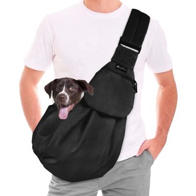 China Durable Waterproof Pet Carrier Sling Shoulder Bag Adjustable Travel Tote Bags For Small Dog Cat Bike for sale