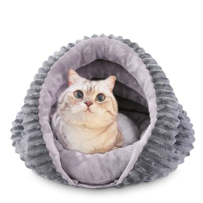 China Conch Cat Nest Non-Slip Bottom Detachable Pet Cat Cave Cat Nest Breathable Luxury Bed for sale