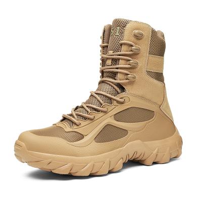 China EVA New model alibaba brazil tactical army shoes quality ankle boots men leather high top desert plus size 48# small quantity for sale