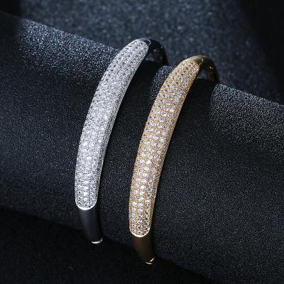 China Factory Wholesale Durable Fast Delivery Pure Gold Filled Silver Zircon Jewelry Bracelets Unisex Bracelets for sale