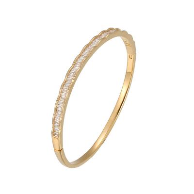 China Quick Delivery Durable Zircon Tennis Bracelet Gold Diamond Women Bracelets & Bangles for sale