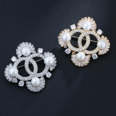 China Durable OEM Fashion Pin Brooch Pins Luxury Breast Pin Available Custom Made Women Breast Pin For Ladies for sale