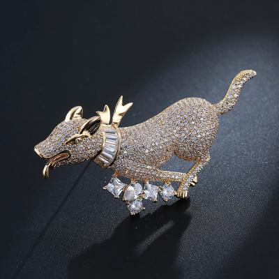 China Fashion Designer Anime Brooch Durable Rhinestone Animal Pin Brooches Pins for sale