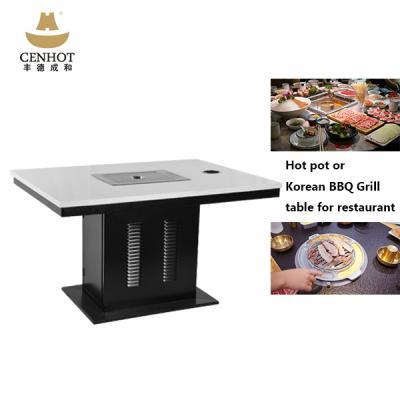 China Easy Modern High Quality Korean Barbecue Tables For Restaurant Dining Hot Pot Table for sale