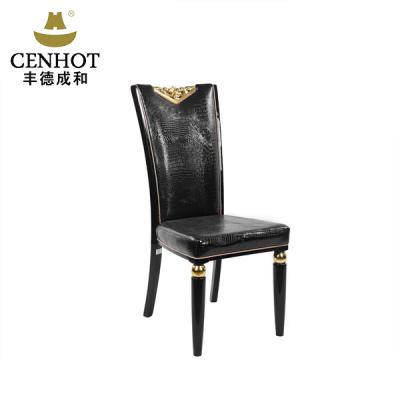 China Luxury Upholstered Hot Restaurant PU Leather Chair Metal Pot Restaurant Or Korean BBQ Dining Chair for sale