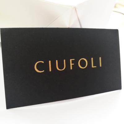 China Business Name Card Luxury Thick Black Business Card Printing With Matte Gold Foil for sale