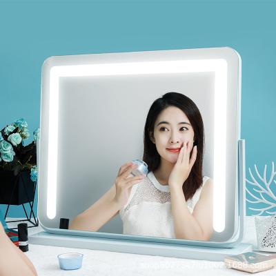 China Rotation Angle 3 Tone Lit Backlit Lights Adjust Height Light Up Vanity Makeup Mirror Hollywood Led for sale