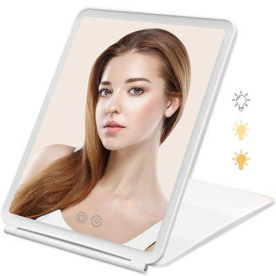 China Portable Adjustable Shine LED Cosmetic Mirror Ladies Pocket Electric Lighted Makeup Mirror With Lights for sale