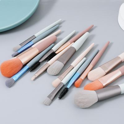 China Angular Blush Foundation Powder Premium Synthetic Concealer Blush Blending Brush Kit Professional Makeup Brush Eye Lip Set for sale