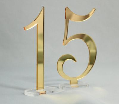 China Advertising high quality custom logo printing acrylic table numbers TN-006 for sale