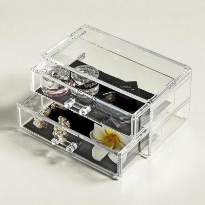 China Custom Acrylic Makeup Box Modern Height Storage Box Drawer Organizer df555 for sale