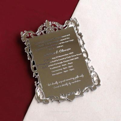 China Trendy Wedding Decorations Customized Wedding Clear Acrylic Colorful Wedding Signs Romantic Acrylic Wedding Invitations for sale