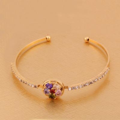 China Anti-allergy fashion beautiful all bracelets design, wholesale 18k gold CZ cheap bracelets jewelry for sale