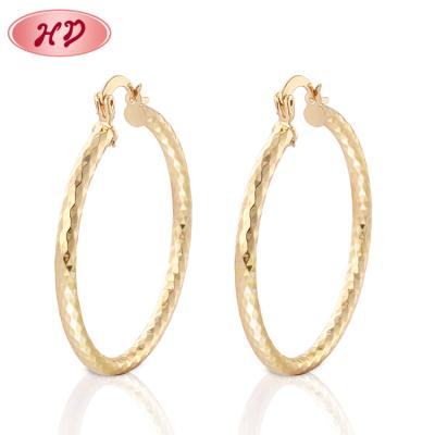 China 2019 Circle Fashion Jewelry China Factory Wholesale Joyeria Gold Circle Earrings Brass Jewelry for sale