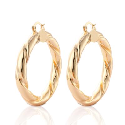 China No Allergic 2019 Fashion Simple Joyeria Custom Simple 18K Gold Plated Hoop Earring Designs Jewelry For Woman for sale