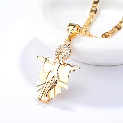 China 2019 FASHIONABLE Gold Plated Zirconia New Products Gift Item Diamond Shape Pendant Necklace Chain for sale