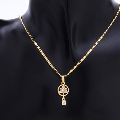 China No Allergic Wholesale Design Pendant Necklace Gold Plated Alloy Crystal Jewelry 2017 for sale