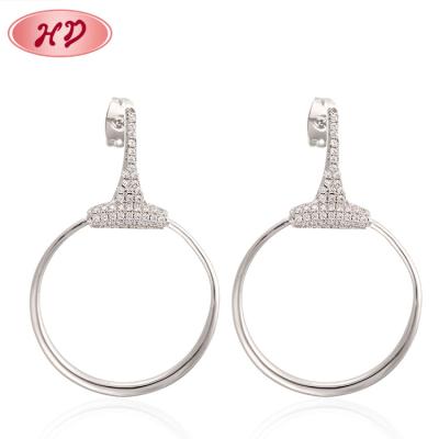 China Italian Fashion TRENDY Diamond Hoop Cheap Earrings Jewelry Wholesale for sale