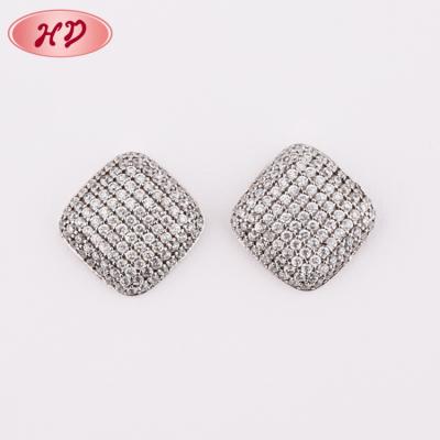 China No Allergic 2018 Fashion Wedding Gold Plated Fashionable Jewelry Zircon Earrings Women Cheap Stud Earrings Made In China for sale