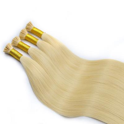 China 613 Blonde Silky Straight Wave 30 Inch Russian Virgin Remy Raw Double Hairs I Tip Raw Hair Extensions for sale