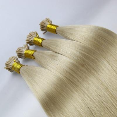 China Double Pulled Keratin Itip Remy Weft Slik Hair Extensions Luxury Silky Straight Wave Mix Color for sale