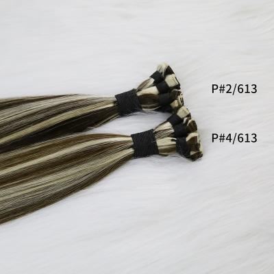 China Rusia Silky Straight Hair Handtied Straight Hair 100% Straight Raw Curly Hair Extensions for sale