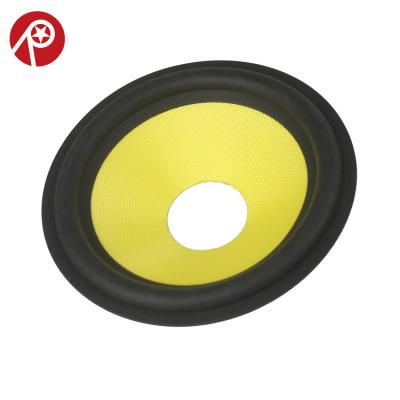 China 4 Inch Yellow Fiberglass Hi-Fi Cone With Rubber Edge Hi-Fi Speaker Cone for sale