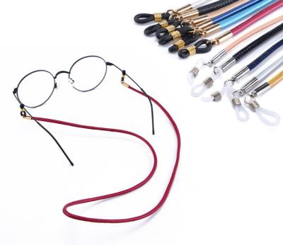 China Custom Leather Eyewear Multi Color Bulk Adjustable Rope Holder Eyeglass Eyewear Glasses PU Sunglasses Strap for sale