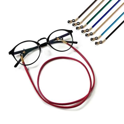 China Cotton Multi Color PU Eyeglasses Retainer Leather Lenses Strap Sunglasses Strap for sale