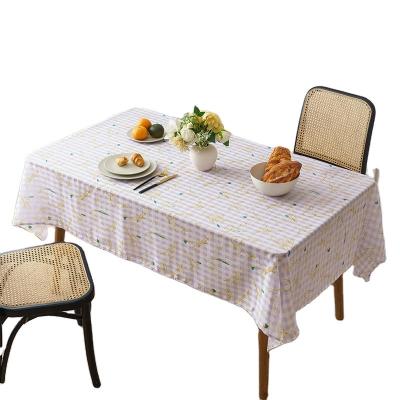 China Decoration Wholesales Table Cover Floral Plaid Printed Bubble Grid Tablecloth Kitchen Customized Table Clothes for sale