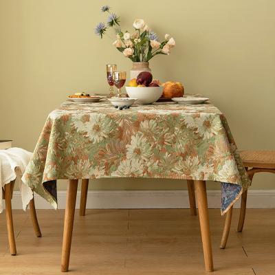 China Decoration Mulan Tablecloths Morocco Table Cloth Woven Jacquard 100 Polyester Gift Oil Painting Table Clothes for sale