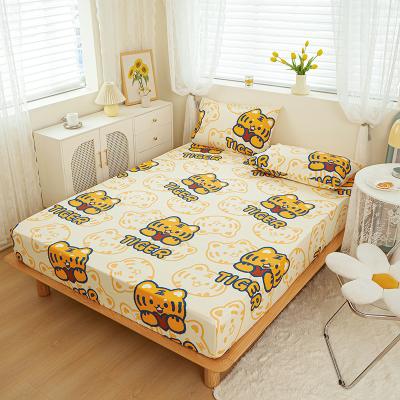 China Eco-Friendly Mulan Printed Cotton Fitted Bedspread Padded Polyester Floral Customize Bed Sheets Cover Cartoon Kids Adult Bedroom for sale