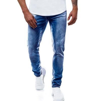 China Ollie Moto Hot Sale Fashionable 2022 Skinny Wholesale Color Fade Proof OEM Service Men's Jeans Middle Wash for sale