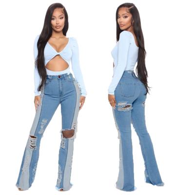 China Wholesale 2022 QUICK DRY skinny ripped jeans Bell bottom QUICK DRY for high waisted flared jeans women pants. for sale