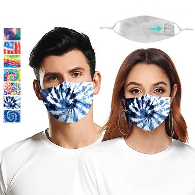 China 2022Hot Selling New Style Hot Weather Breathable Polyester Dusting Tie-Dye Mouthmasks With Customized Logo for sale