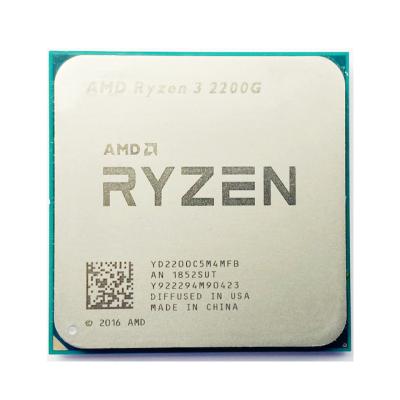 China Desktop CPUs For AMD R 3 2200G R3 2200G 3.5 GHz Quad-core Quad-thread CPU Processor YD2200C5M4MFB Socket AM4 for sale