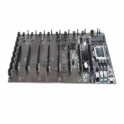 China BTC-B250 Motherboard Installation Desktop Set with CPU Riser Card Ram Support 12 GPU Card i7/i5/i3 USB3.0 SATA3 19 GPU for sale