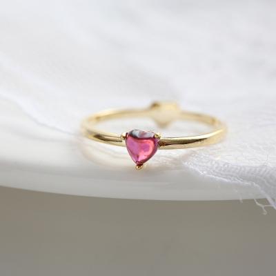 China FASHIONABLE Jewelry 925 Sterling Silver Gold 18k Red Garnet Ring From Japan for sale