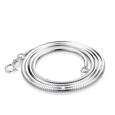 China CLASSIC pure 925 sterling silver snake chain necklace for girls for sale