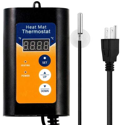 China 24 Hours OEM 68-108F Digital Heat Gauge Temperature Mat Thermostat Controller for sale