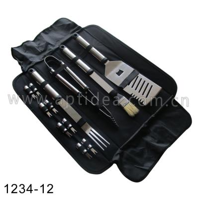 China America Hot Sale Low Price 12pcs Easily Cleaned Barbecue Tool Kit for sale