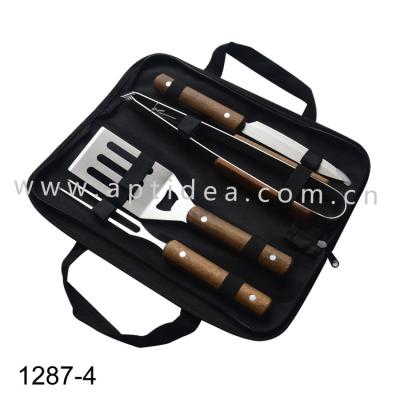 China Easily Cleaned 4pcs Stainless Steel BBQ Tool Kit for sale