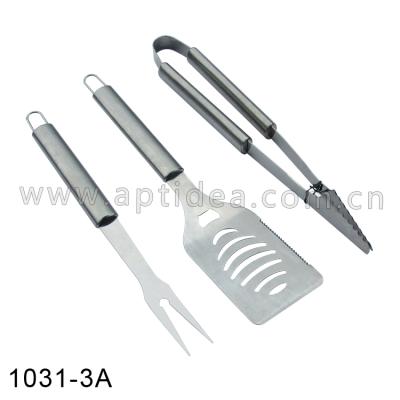 China Easily Cleaned High Quality Outdoor Stainless Steel 3-Pieces Barbecue Kit for sale